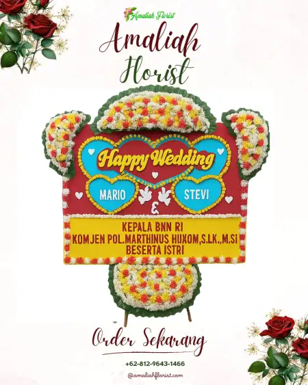 Papan Bunga Pernikahan Salaman